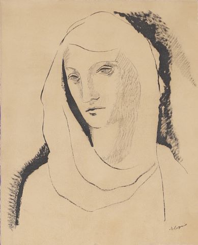 Maria Lagorio (1893-1979) Femme au voile