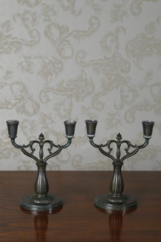 Just Andersen (1884-1943) Paire de chandeliers...