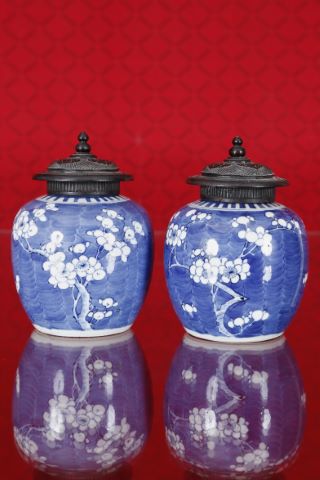 Paire de vases couverts