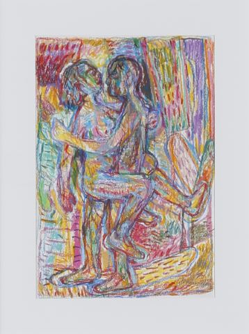 Yannis Psychopedis (né en 1945) Deux personnages