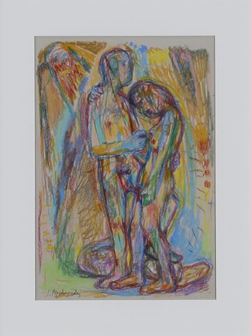 Yannis Psychopedis (né en 1945) Deux personnages