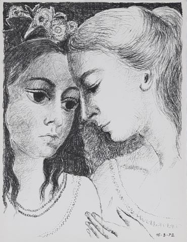 Paul Delvaux (1897-1994) Confidences