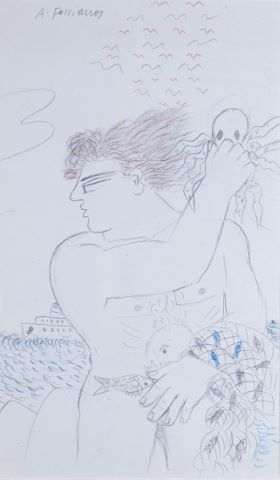 Alecos Fassianos (né en 1935) L'Homme à la pieuvre