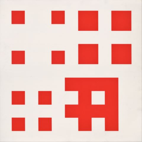 Carré d'angle orange III