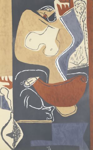 Femme à la main levée