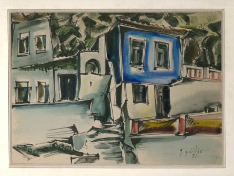 Yannis Gaïtis (1923-1984) La Maison bleue
