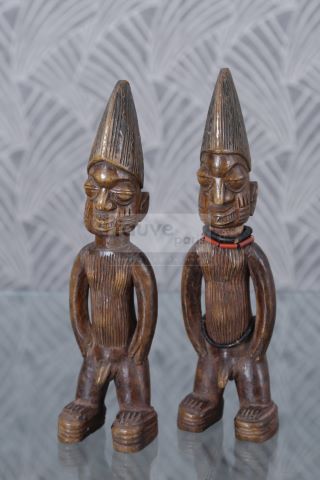 Ibeji Paire de statuettes jumeaux Yorouba
