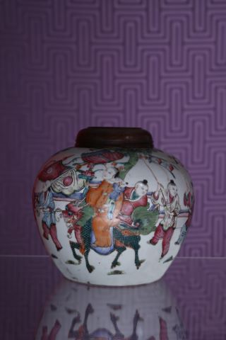 Paire de pots à gingembre sphériques