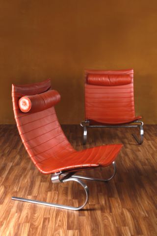 Poul Kjaerholm (1929-1980) Paire de fauteuils bas...