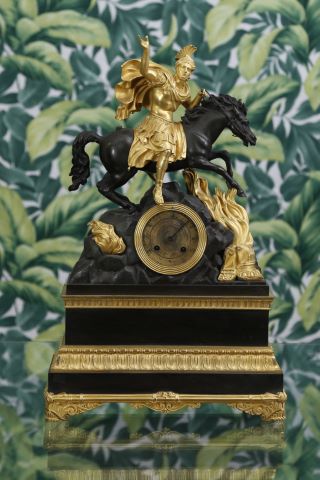 Horlogerie Hémont Paris Pendule au cavalier