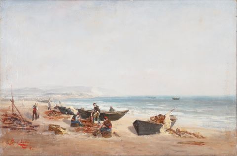 Jules-Joseph Cayla (XIXe-XXe siècle) Pêcheurs...