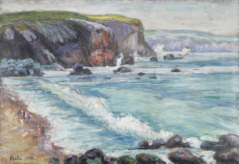 Jean Peské (1870-1949) La Plage,...