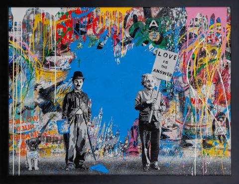 Juxtapose (Charlie Chaplin & Albert Einstein)