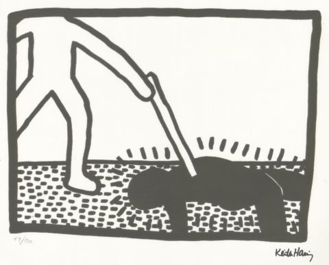 D’après Keith Haring Le Coup de grâce