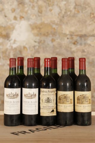 Ensemble comprenant 9 bouteilles :