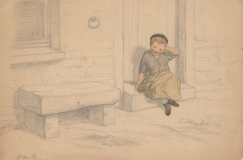 Petit garçon assis