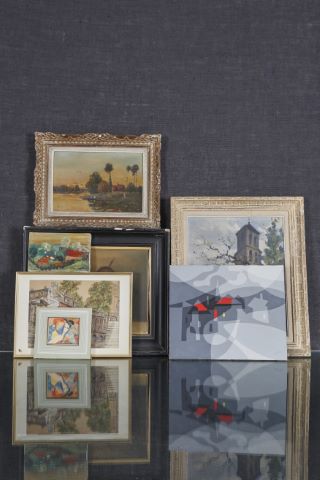 Divers paysages et vues de villages [10 œuvres]