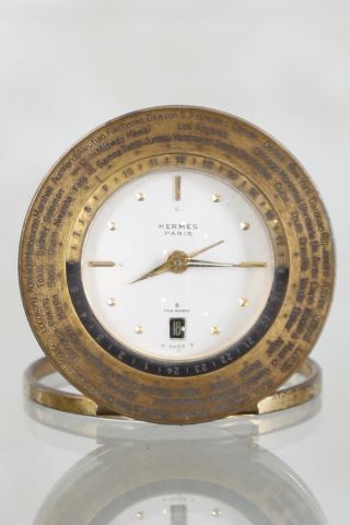 Hermès Paris Pendulette réveil World Time
