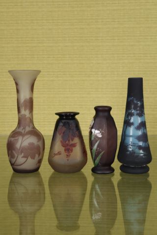 Daum, Gallé, JEM 3 vases Art Nouveau