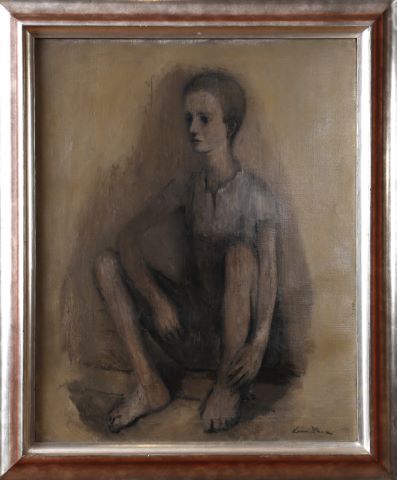 Leon Zack (1892-1980) Portrait d'un jeune garçon