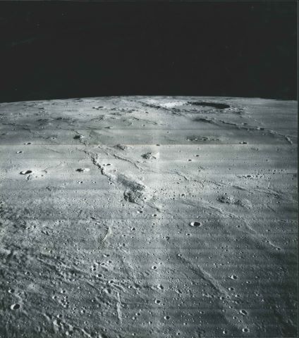 Oceanus Procellarum, vue oblique sur le cratère Marius réalisée à…