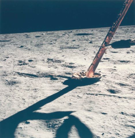 Un des pieds du module lunaire 