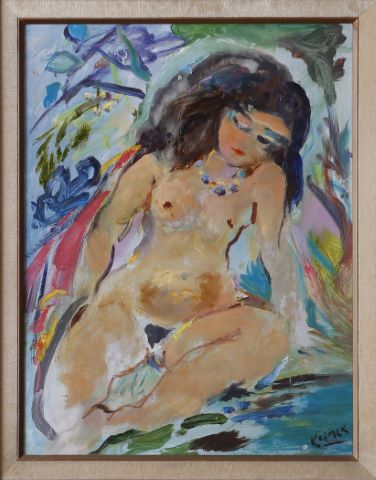 Femme nue assise