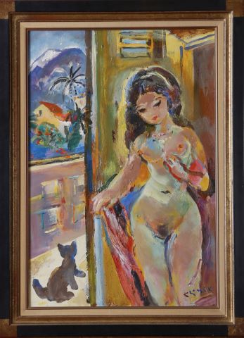 Femme nue au chat
