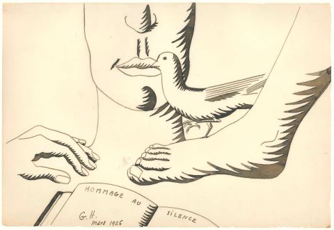 Georges Hugnet (1906-1974) Hommage au silence