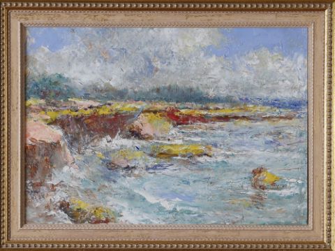 Oumbertos Argyros (1877-1963) Bord de mer