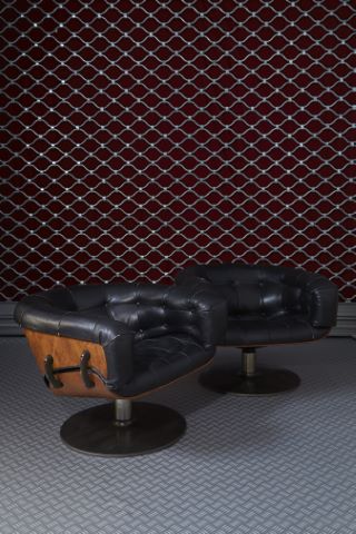 Paire de fauteuils tournants