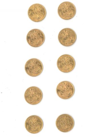 10 pièces Souverain Edouard VII
