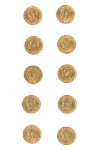 10 pièces Souverain George V