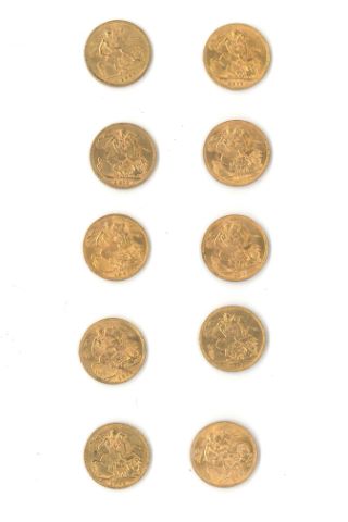 10 pièces Souverain George V