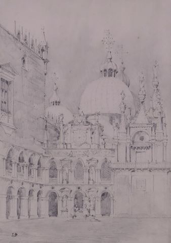 Ensemble de 5 vues de Venise