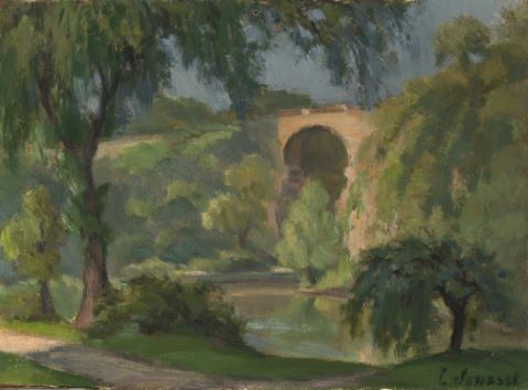Léon Jousset (1877-?) Les Buttes-Chaumont &...