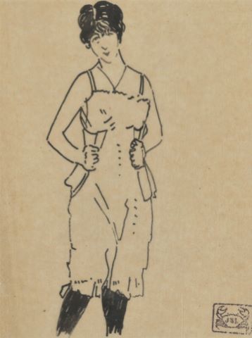 Jean-Émile Laboureur (1877-1943) Femme au corset