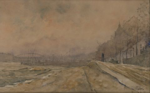 Francis Garat (1870-?) Inondation des quais...