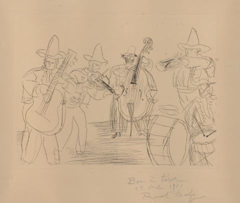 Raoul Dufy (1877-1953) Musiciens mexicains