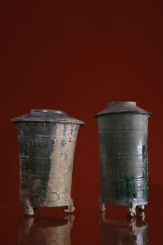 Paire de silos à grains