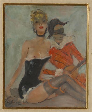 Jeune femme à l'arlequin