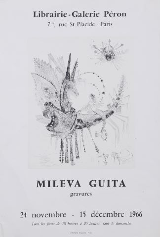 Mileva Guita (XXe siècle) Affiche lithographique