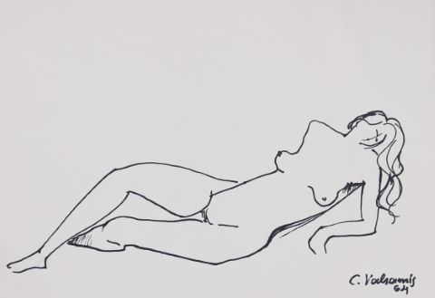 Costa Valsamis (1908-2003) Femme nue allongée