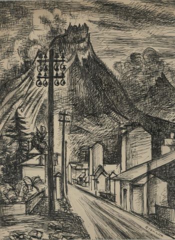 Marcel Gromaire (1892-1971) Chemin vers un château