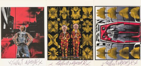 Gilbert et George (nés en 1943 et 1942) 3 cartes...