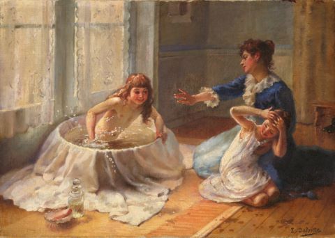Sœurs à la toilette