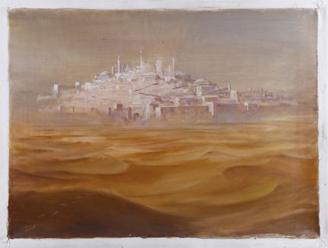 Ville fantastique dans le désert