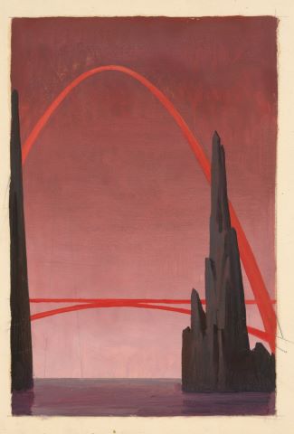 Paul Mantes (1921-2004) Pont rouge