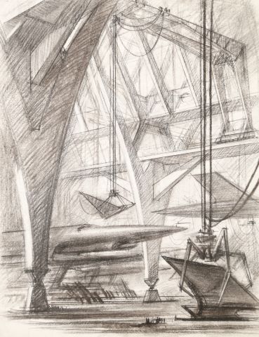 Cinq études de fusées et avions
