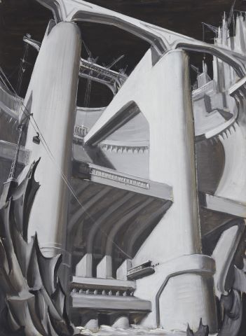 Paul Mantes (1921-2004) Cité futuriste